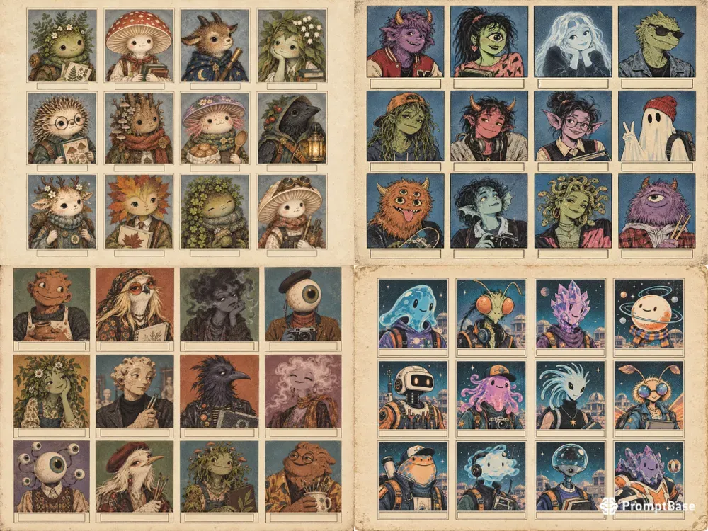 Monster School Yearbook Characters