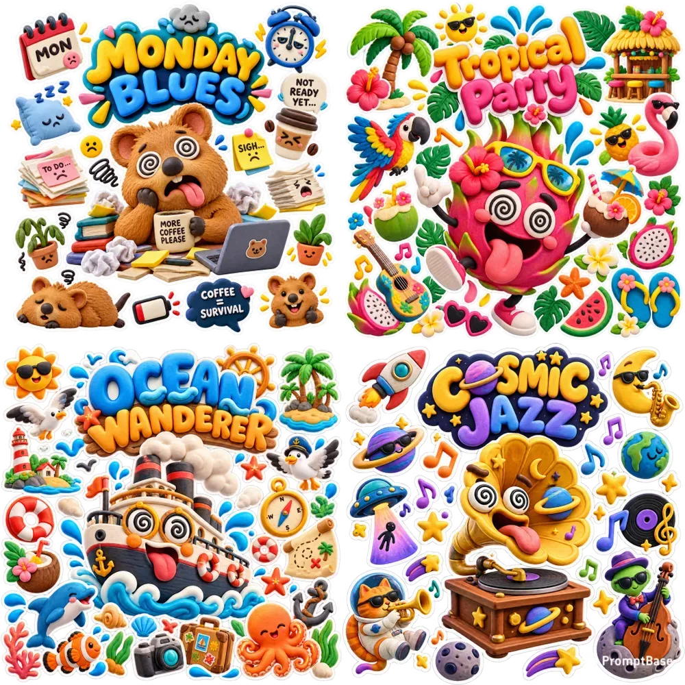 3D Pop Art Sticker Sheet Creator