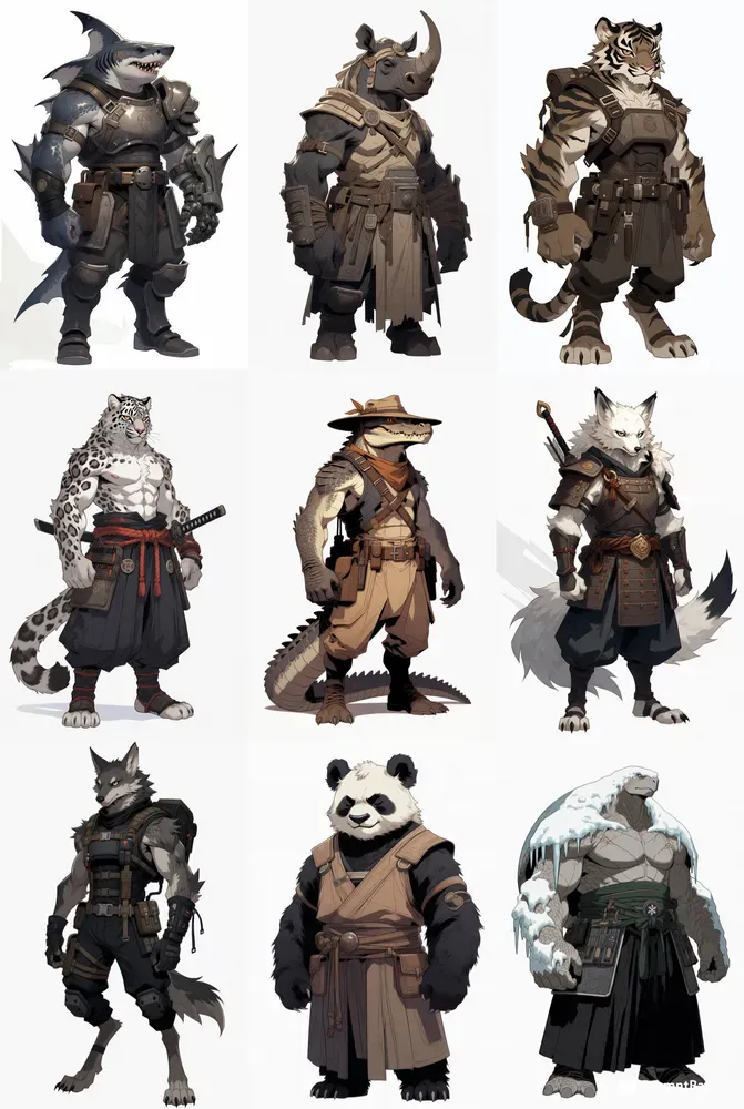 Animal Warrior Game Character Conceptart