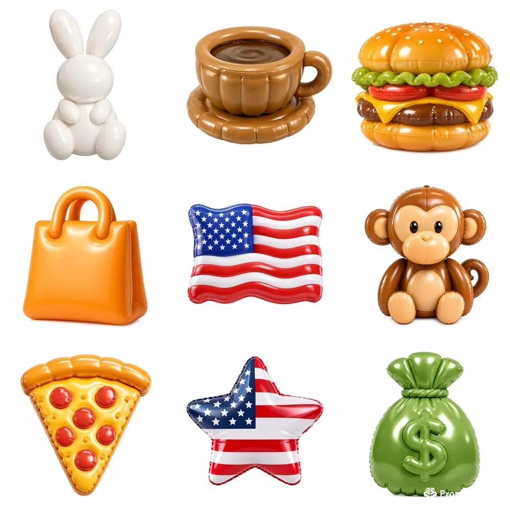 Glossy 3D Balloon Icons