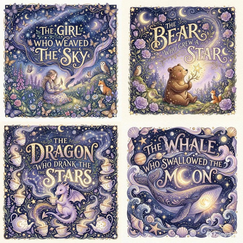 Cosmic Childrens Storybook Typography