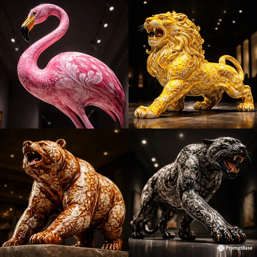 Decorated Ceramic Animals