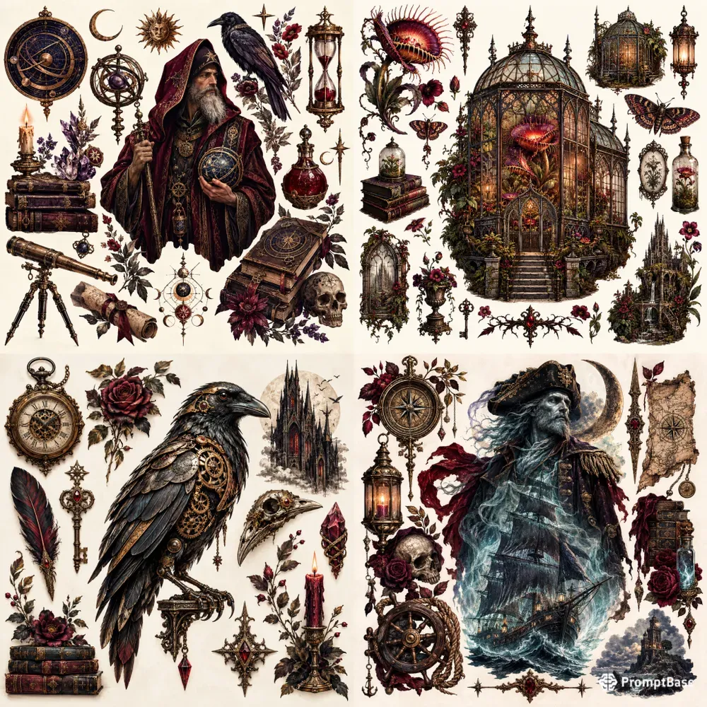 Gothic Curio Collages