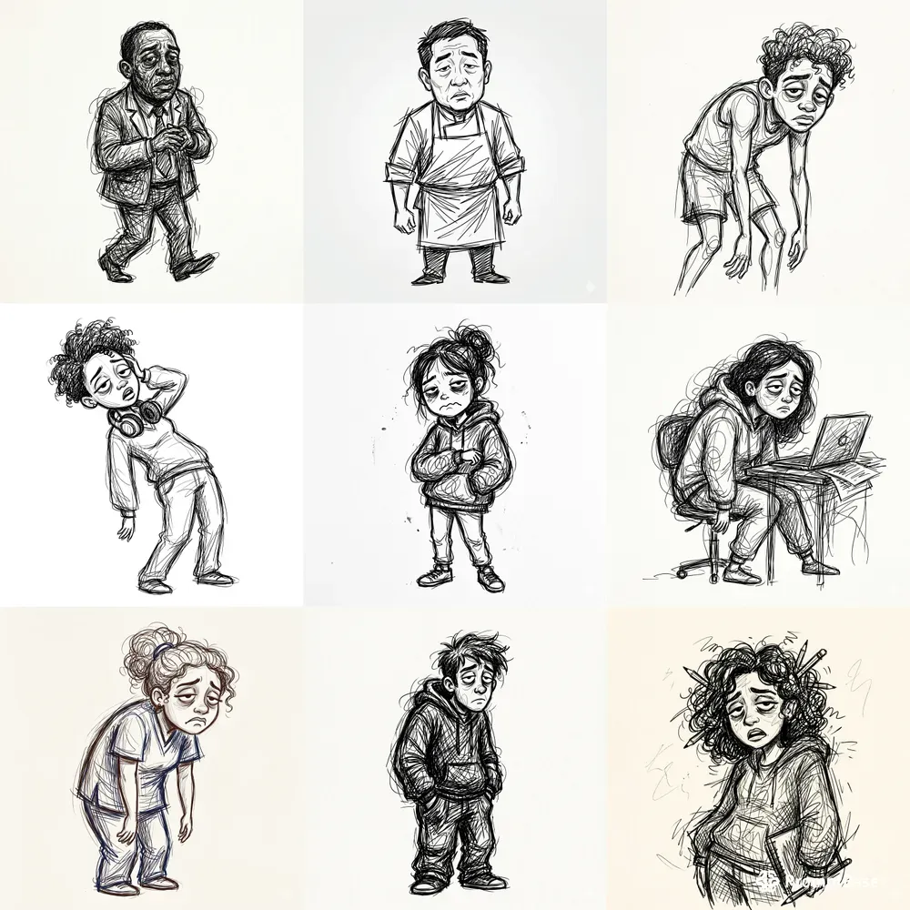 Scribble Emotion People