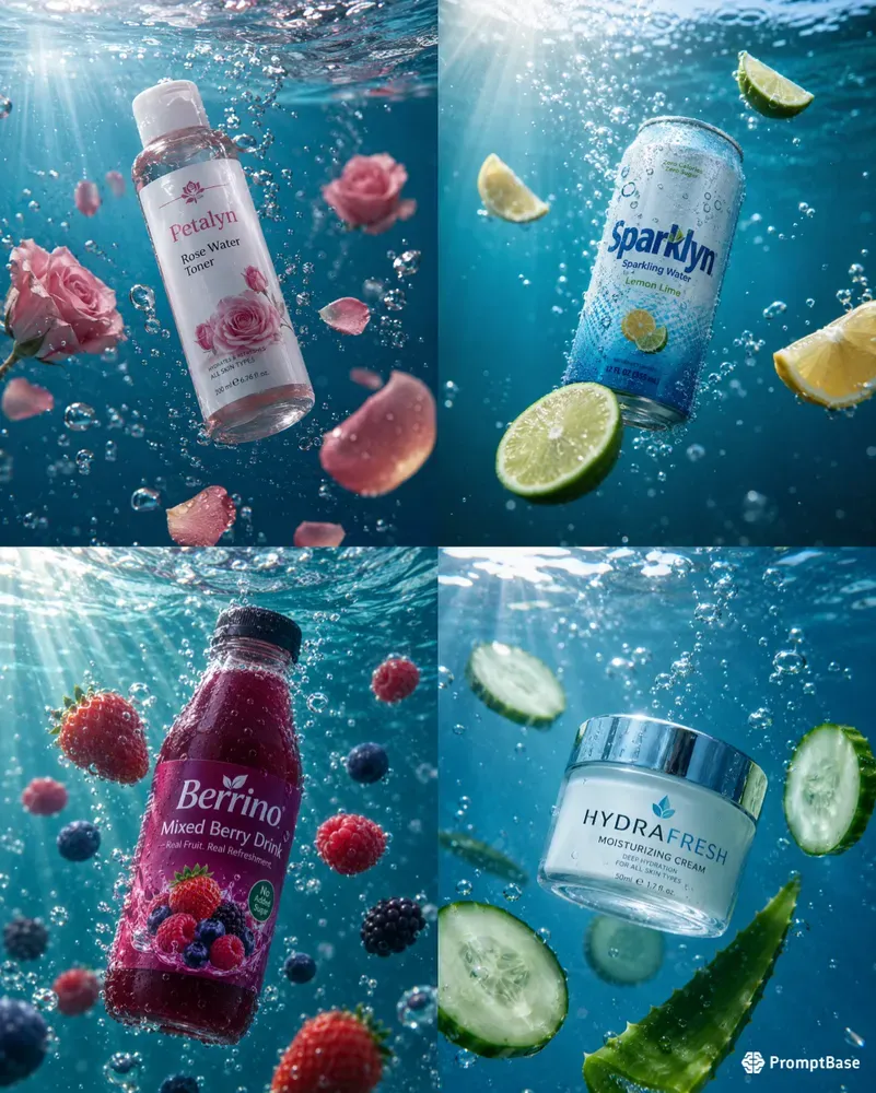 Dynamic Underwater Product Photos
