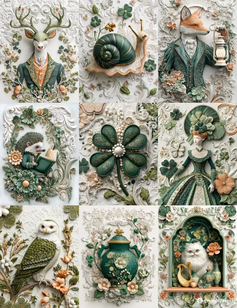 Elegant Saint Patricks Day Illustrations
