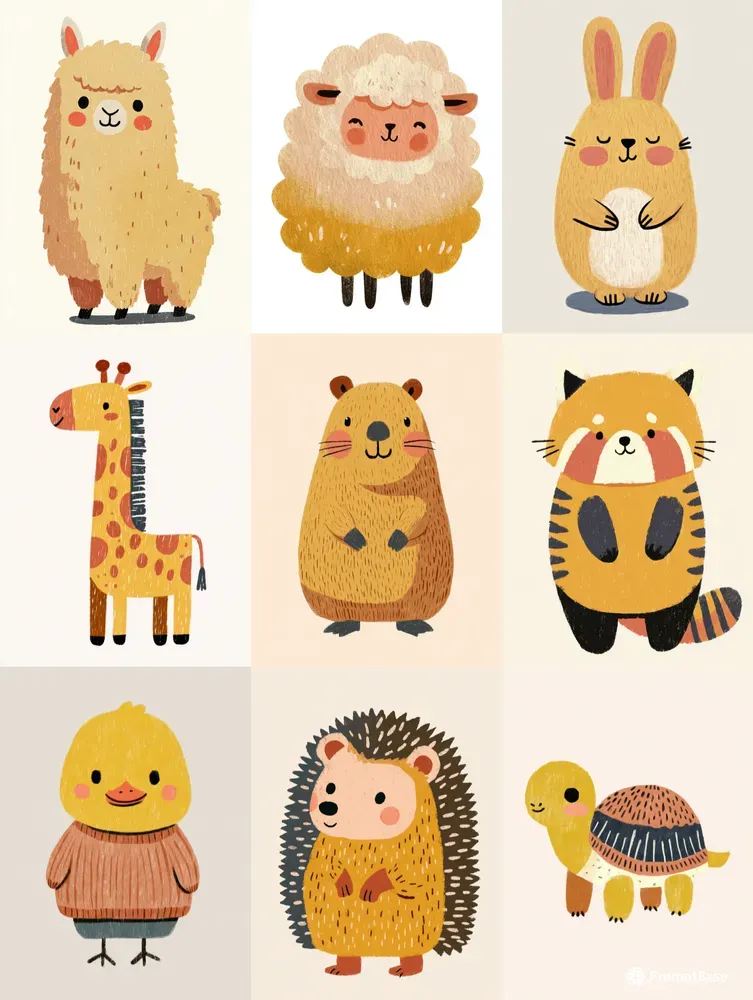 Nursery Animal Illustrations Packs