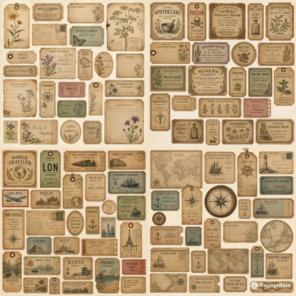 Vintage Junk Journal Ephemera Creators