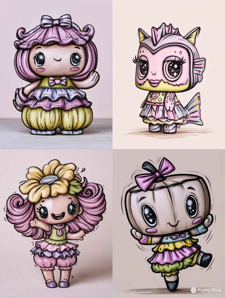 Kawaii Pop Surrealism Characters
