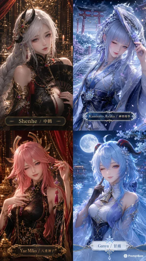 Genshin Impact Anime Cg Portraits