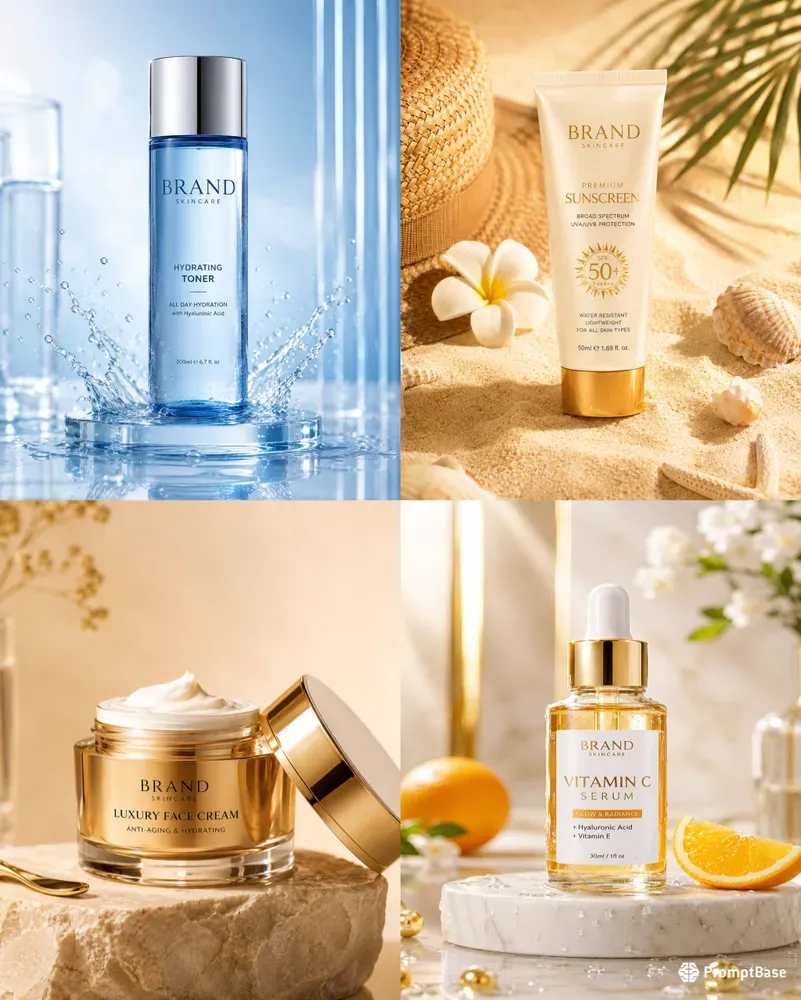 Luxury Skincare Product Ad Photos
