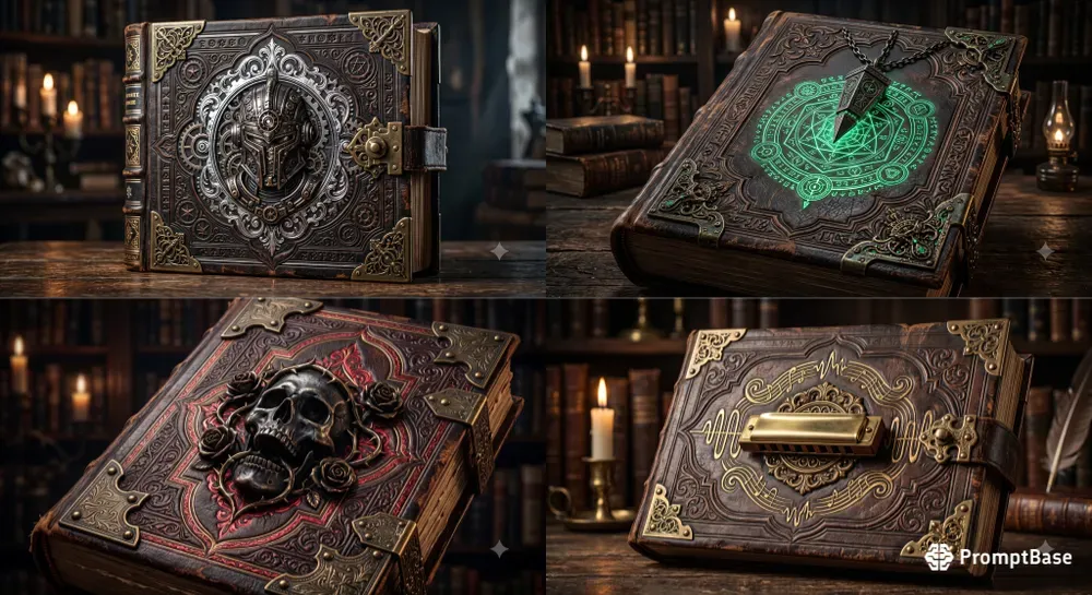Antique Leather Grimoire Covers
