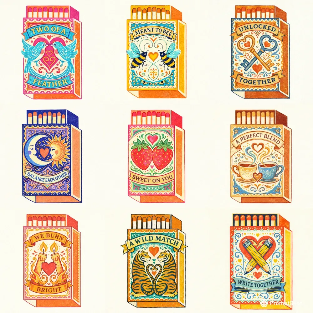 Vintage Matchbox Valentine Love Art