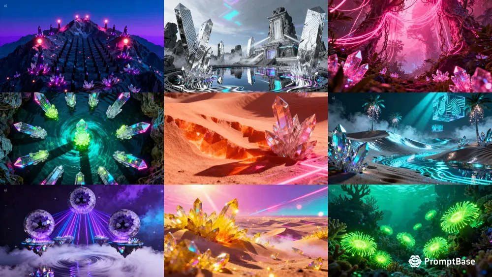 Crystal Realms Epic Fantasy Landscapes