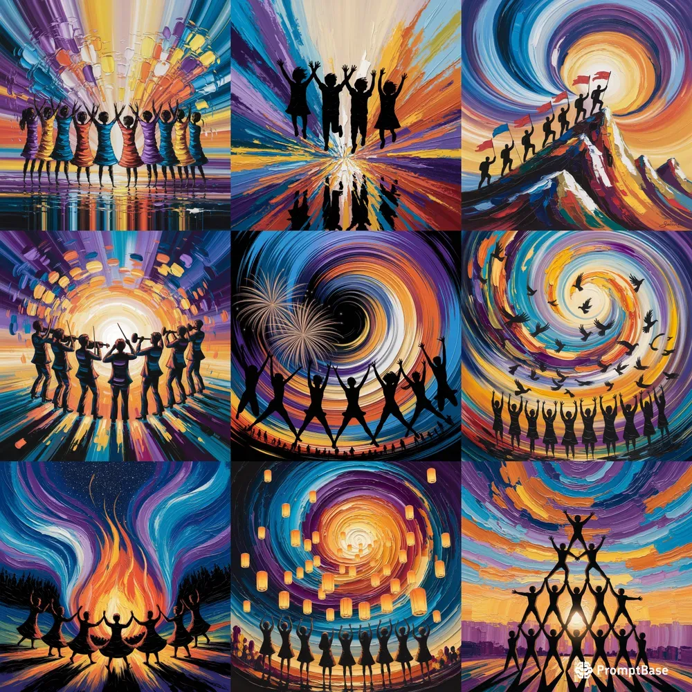 Impressionist Art With Celebrations