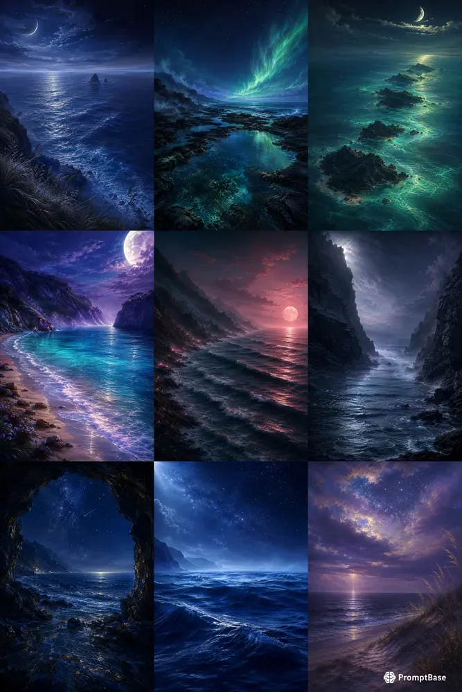 Varied Dream Night Sea Art