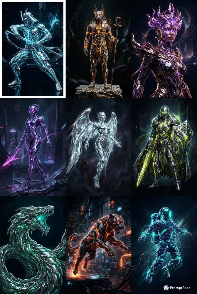Bioluminescent Metal Characters