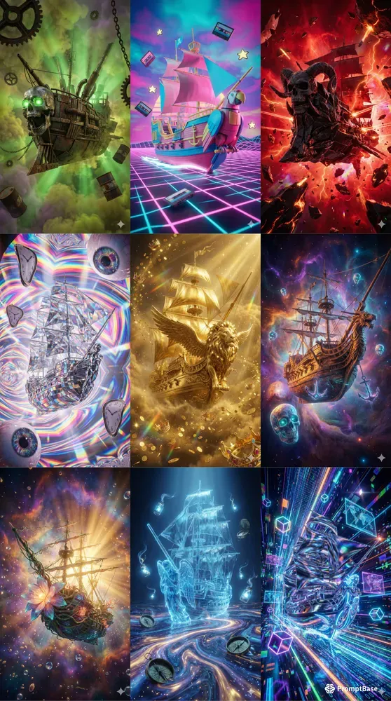 Psychedelic Cosmic Pirate Ships