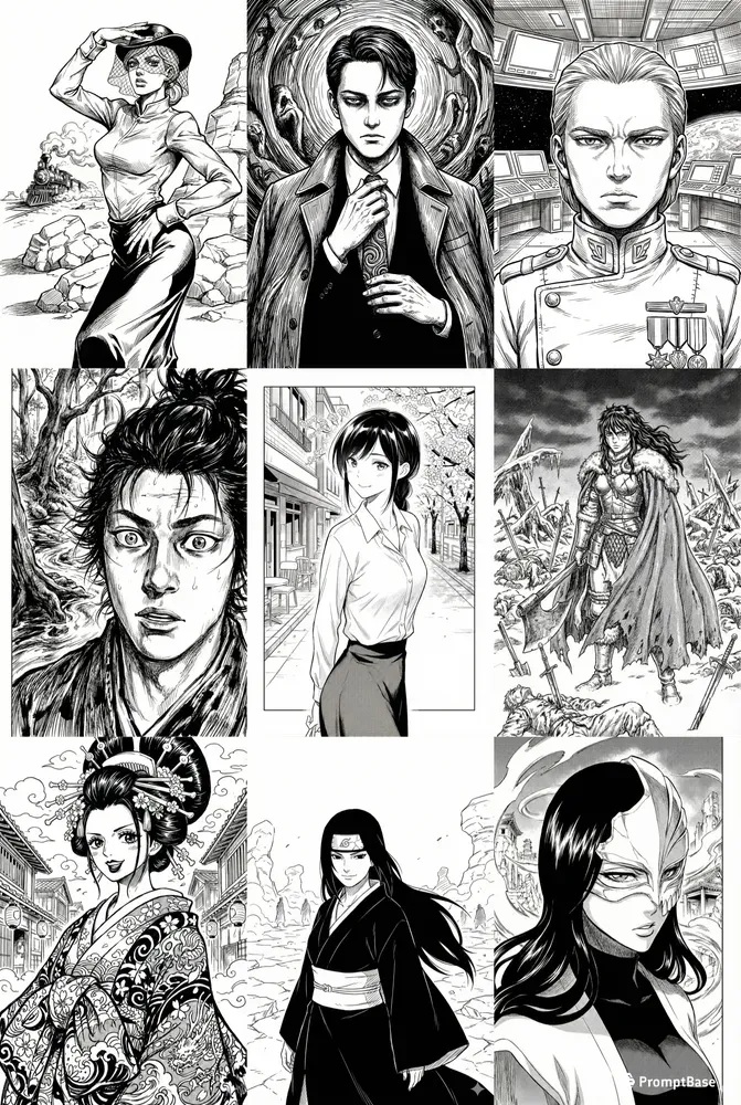 All Mangaka Style Manga Illustrations