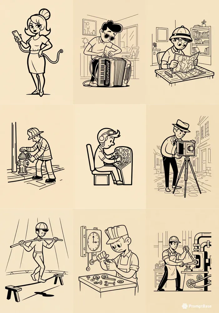 Vintage Character Prints