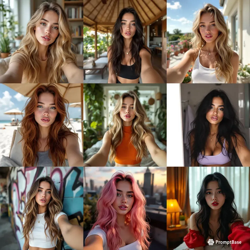 Beautiful Tiktok Girls Take Selfies