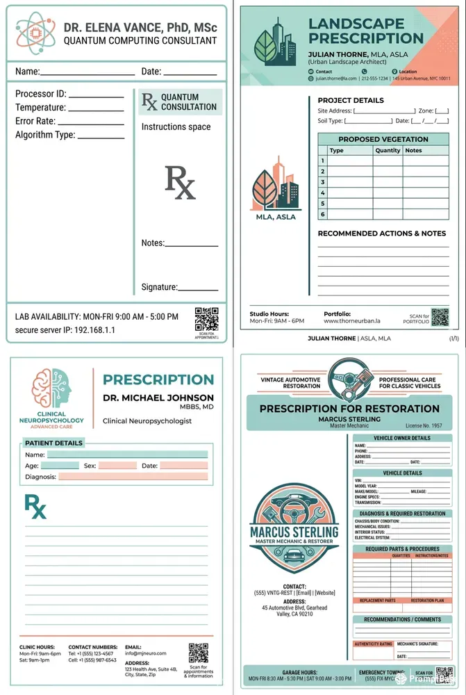 Multi Field Prescription Templates