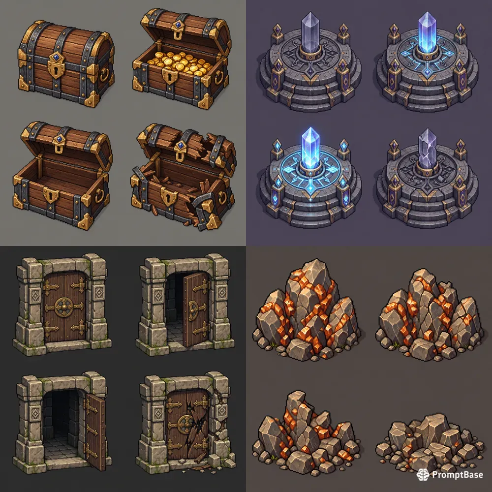 Pixel RPG Interactive Prop Studio
