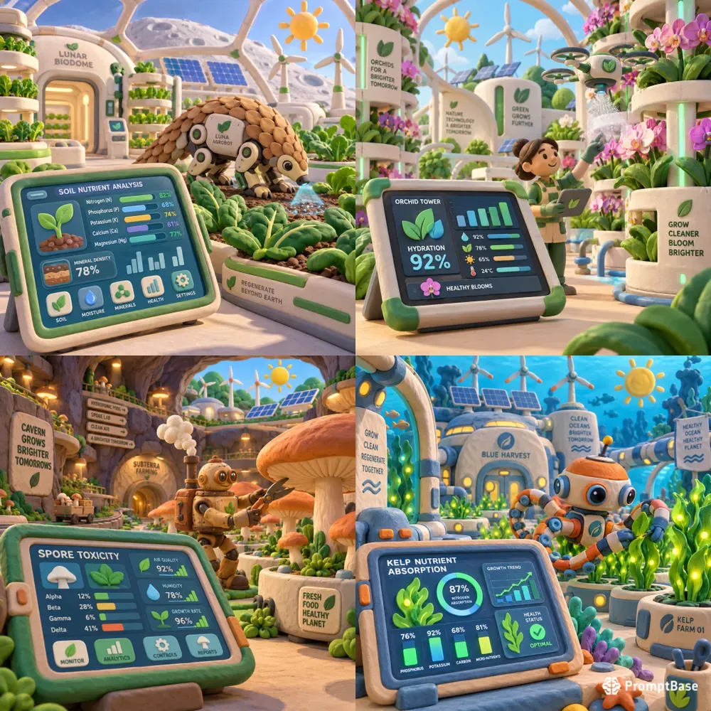 3D High Tech Smart Farm Analytics