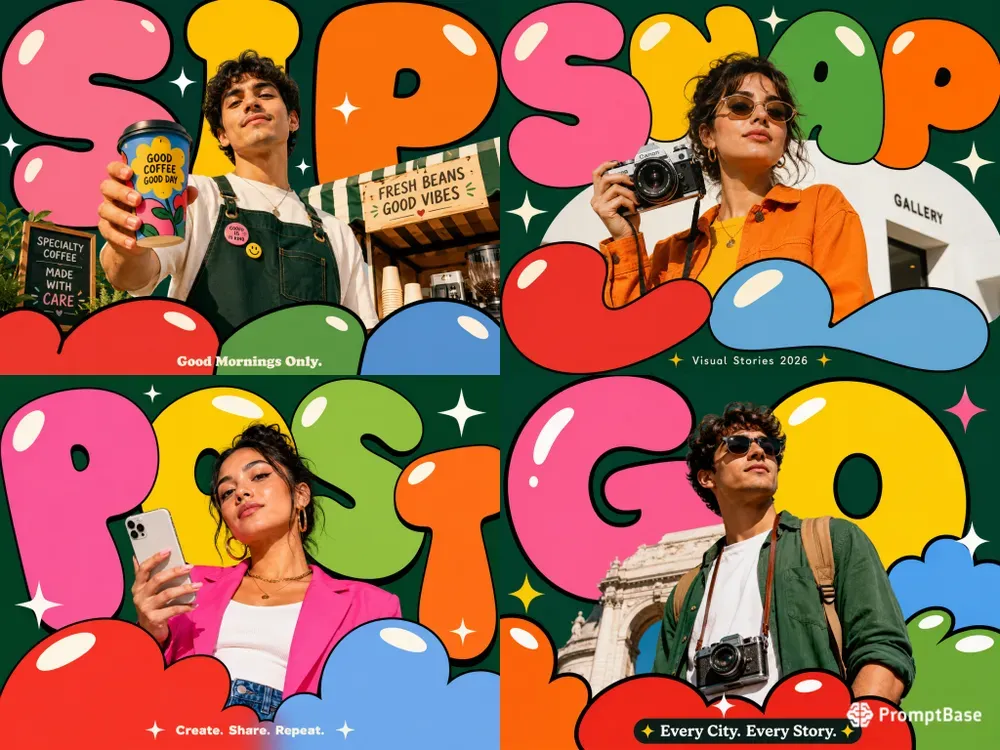 Pop Bubble Letter Photo Poster Creators