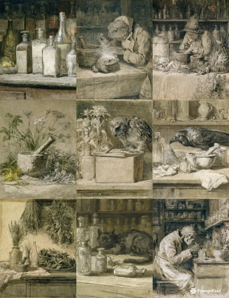 Halloween Vintage Apothecaries