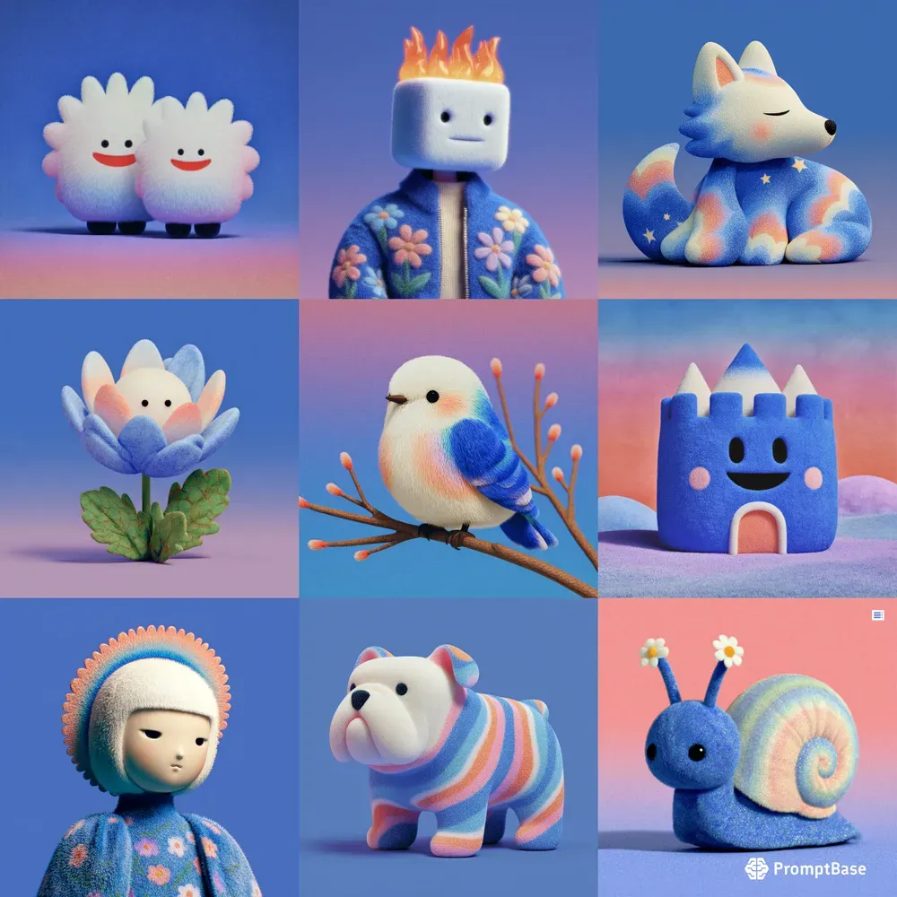 Adorable 3D Toy Character Aesthetics