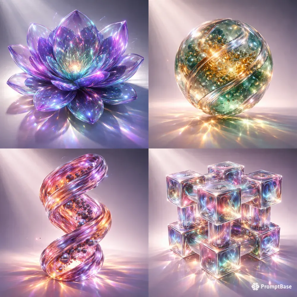 Surreal Luxury Glassmorphism 3D