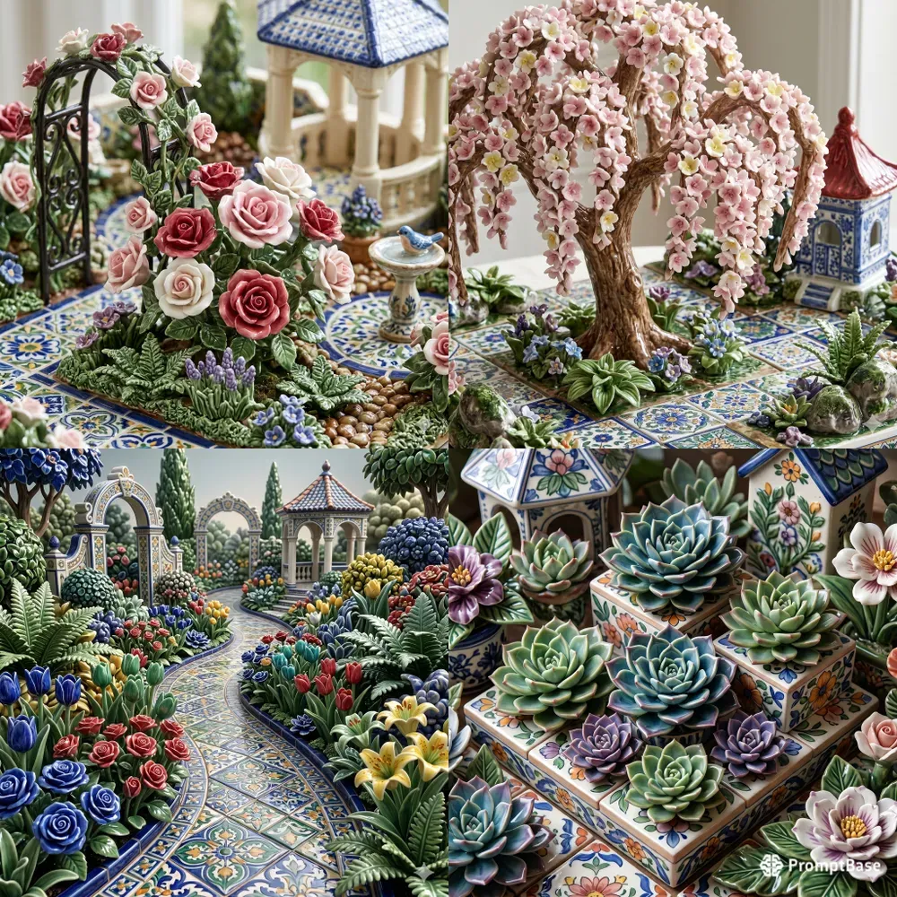 Gardens Sculpted From Ceramic Beauty