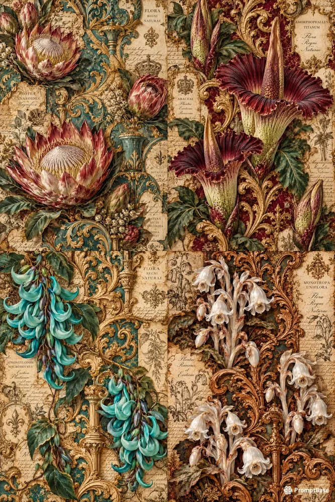Luxury Baroque Floral Decoupage Papers