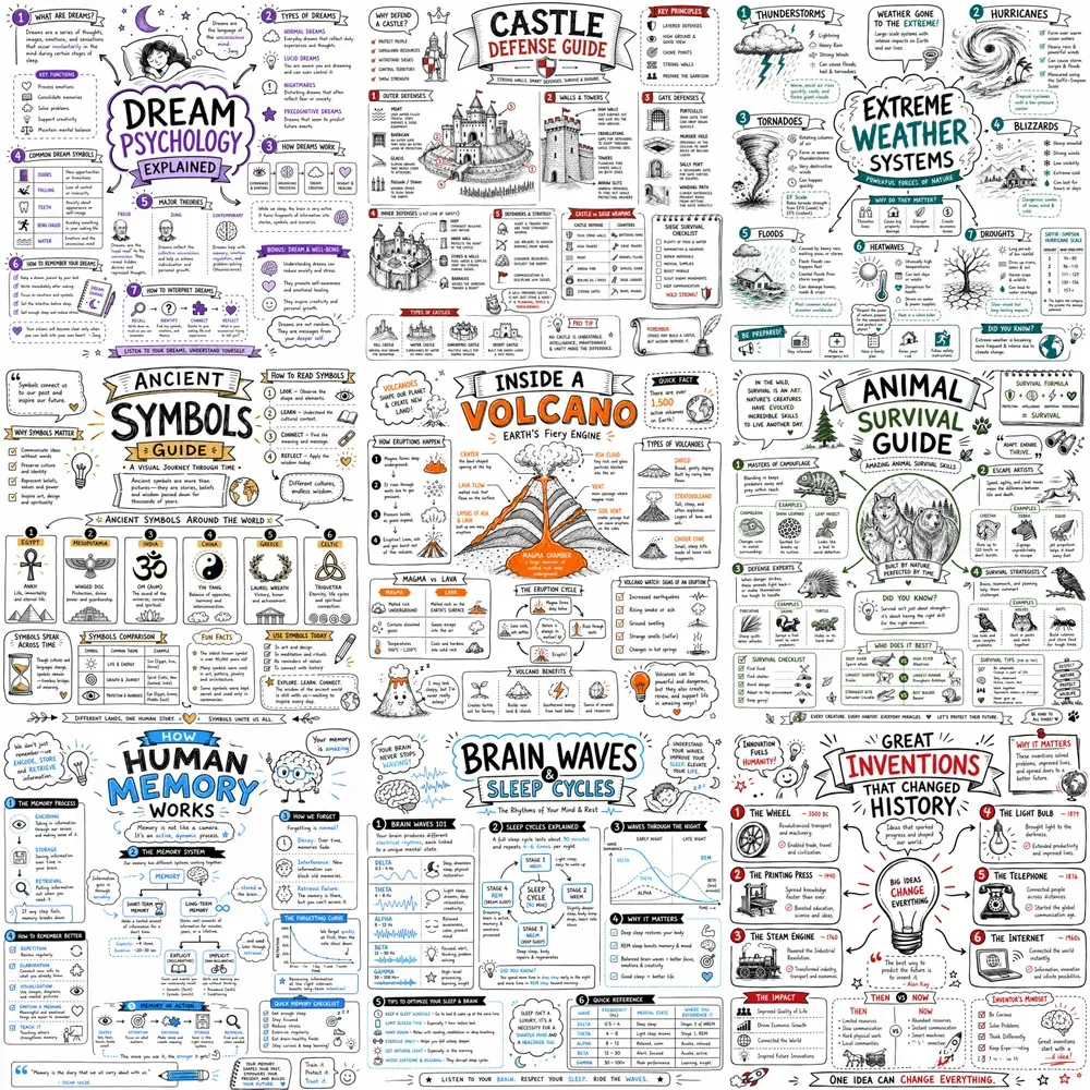 Visual Mindmap Doodle Posters