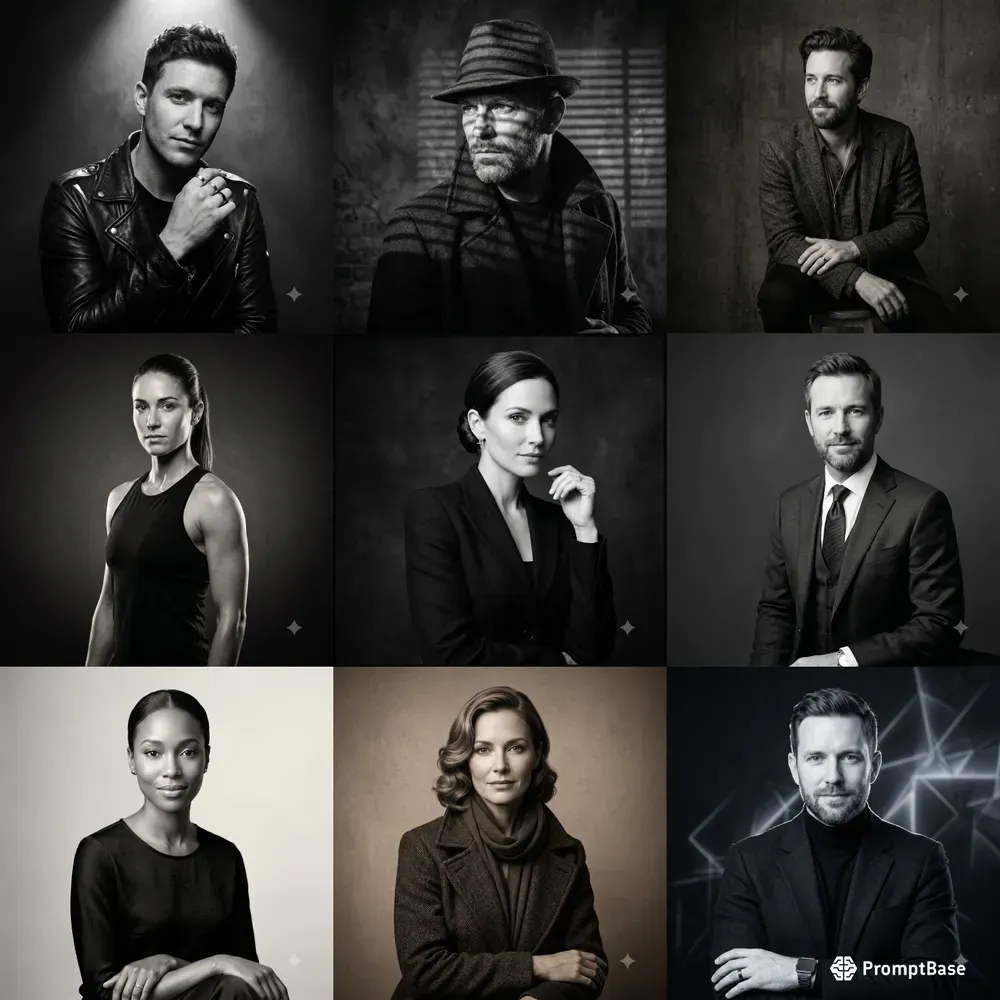 Monochromatic Studio Portraits