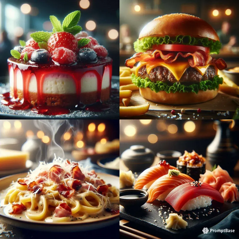 Hyperrealistic Gourmet Food Photography