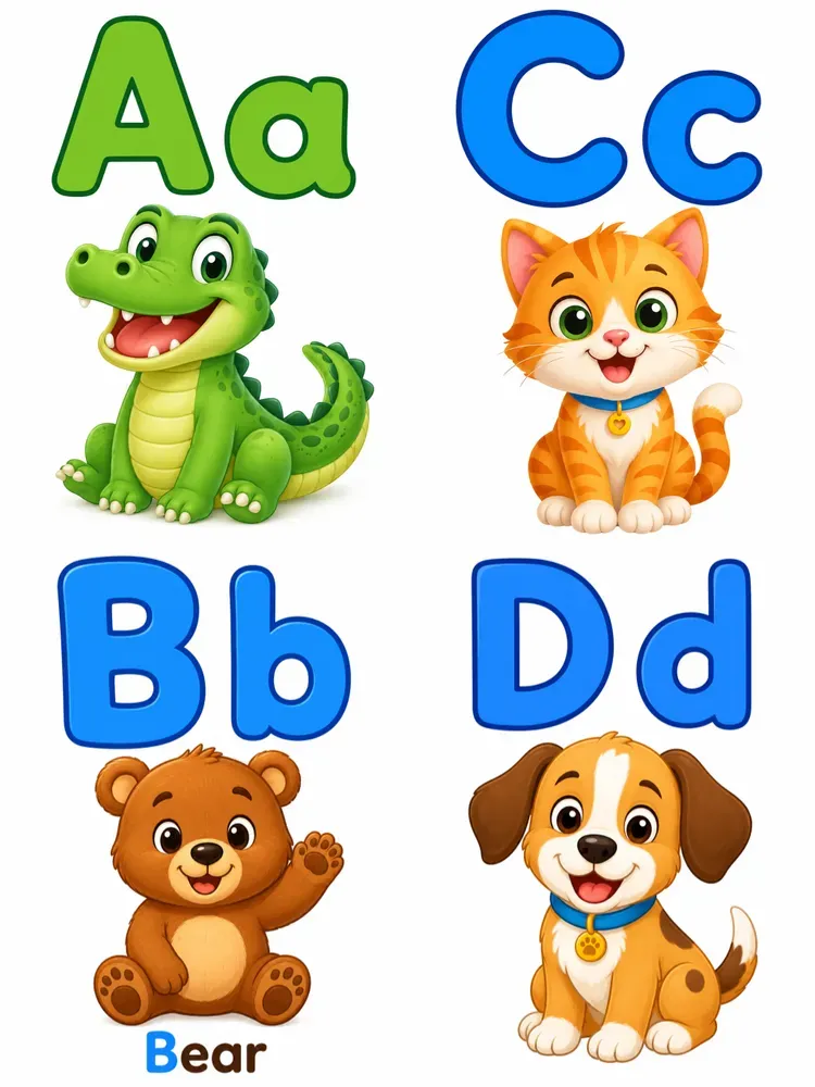 Animal ABC Flash Cards