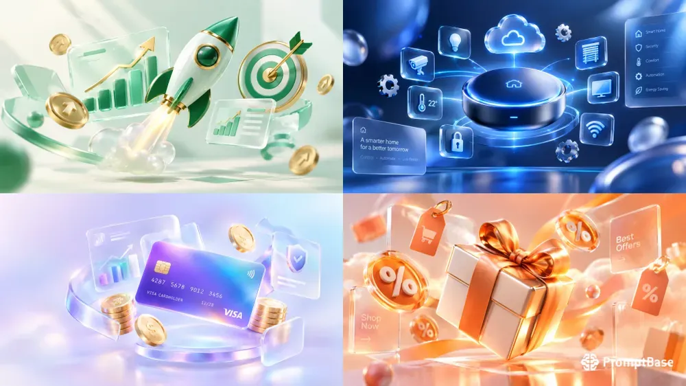 3d Glassmorphism Web Banners Ui Heroes