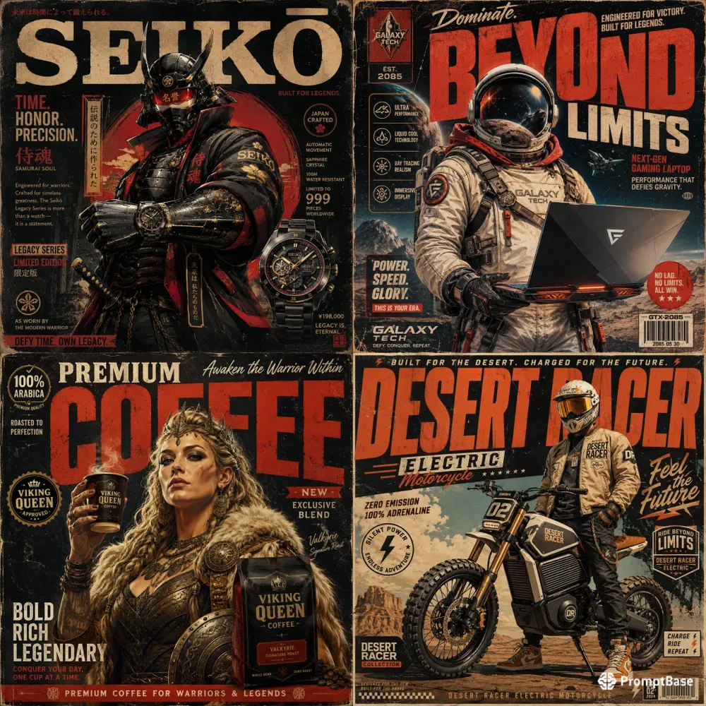 Retro Advertising Poster Kits