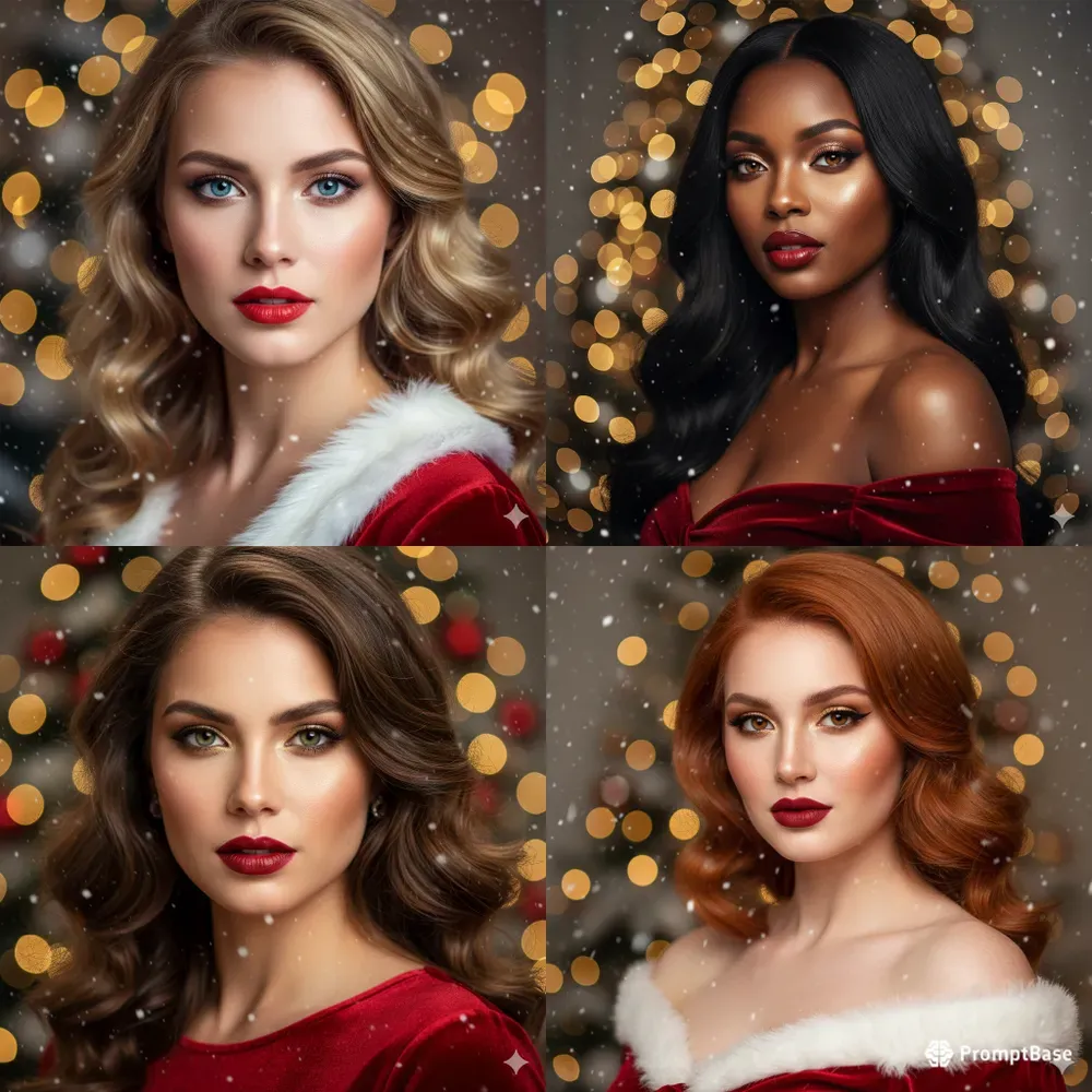 Cinematic Christmas Portraits Of Females