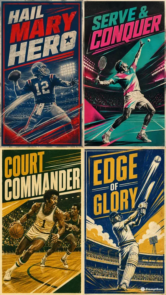 Retro Iconic Sports Posters