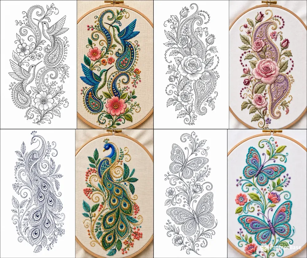 Embroidery Pattern Templates