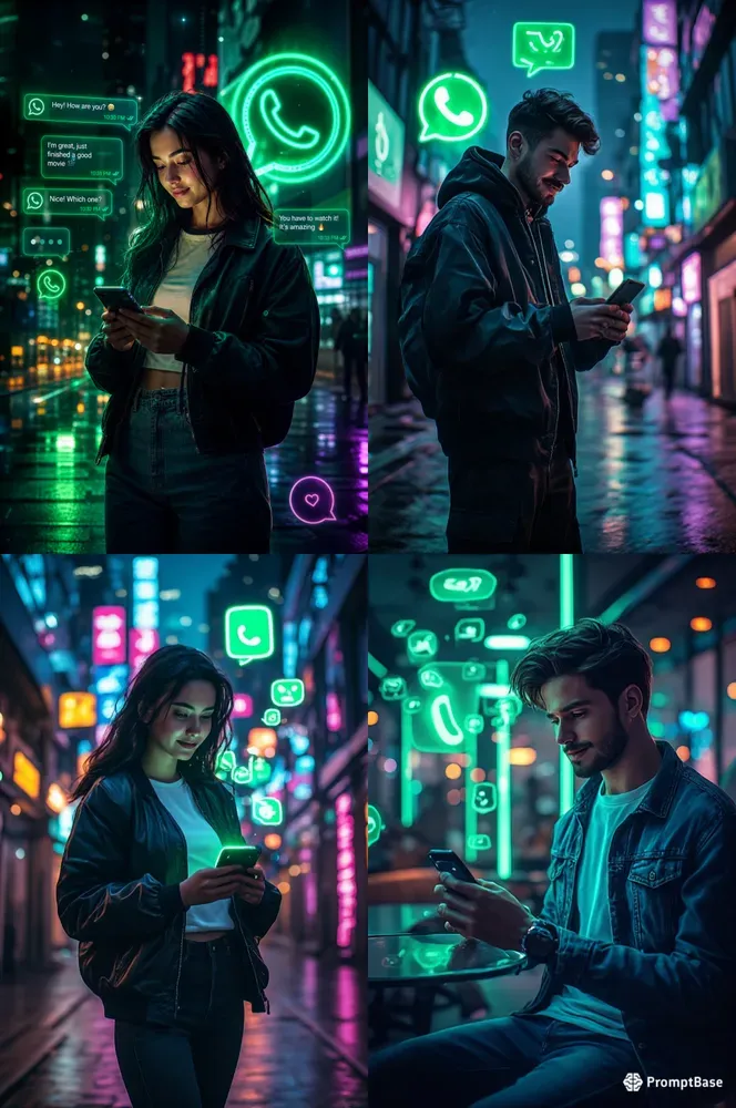 Neon Messaging Lifestyle Portraits