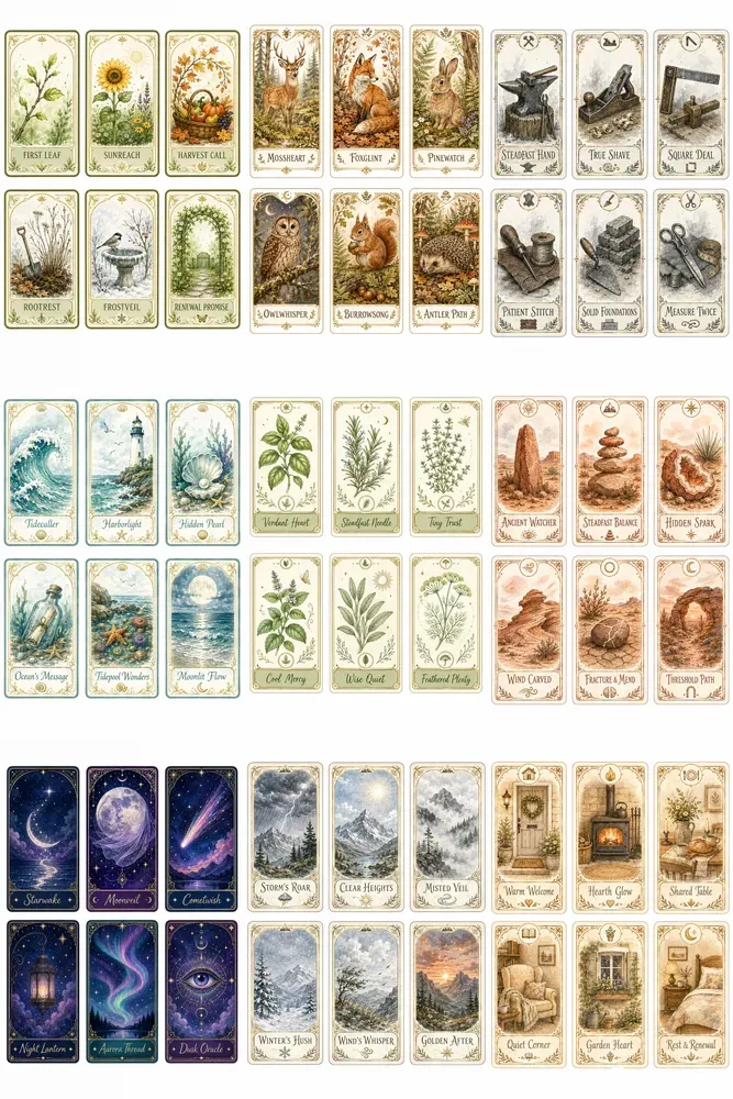 Oracle Deck Card Sheets