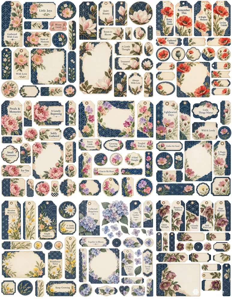 Floral Junk Journal Ephemera