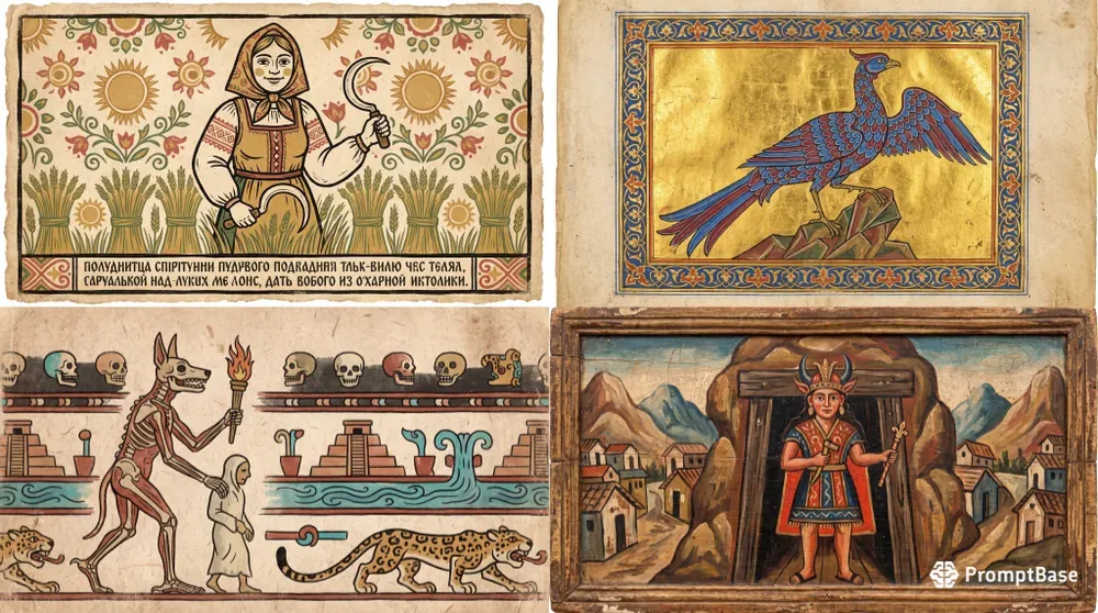 Ancient Folklore Splash Art Plates