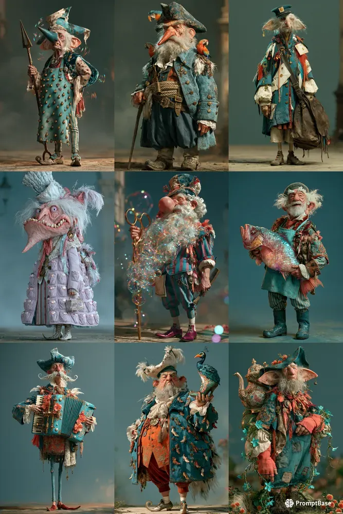 Psychedelic Grotesque Characters