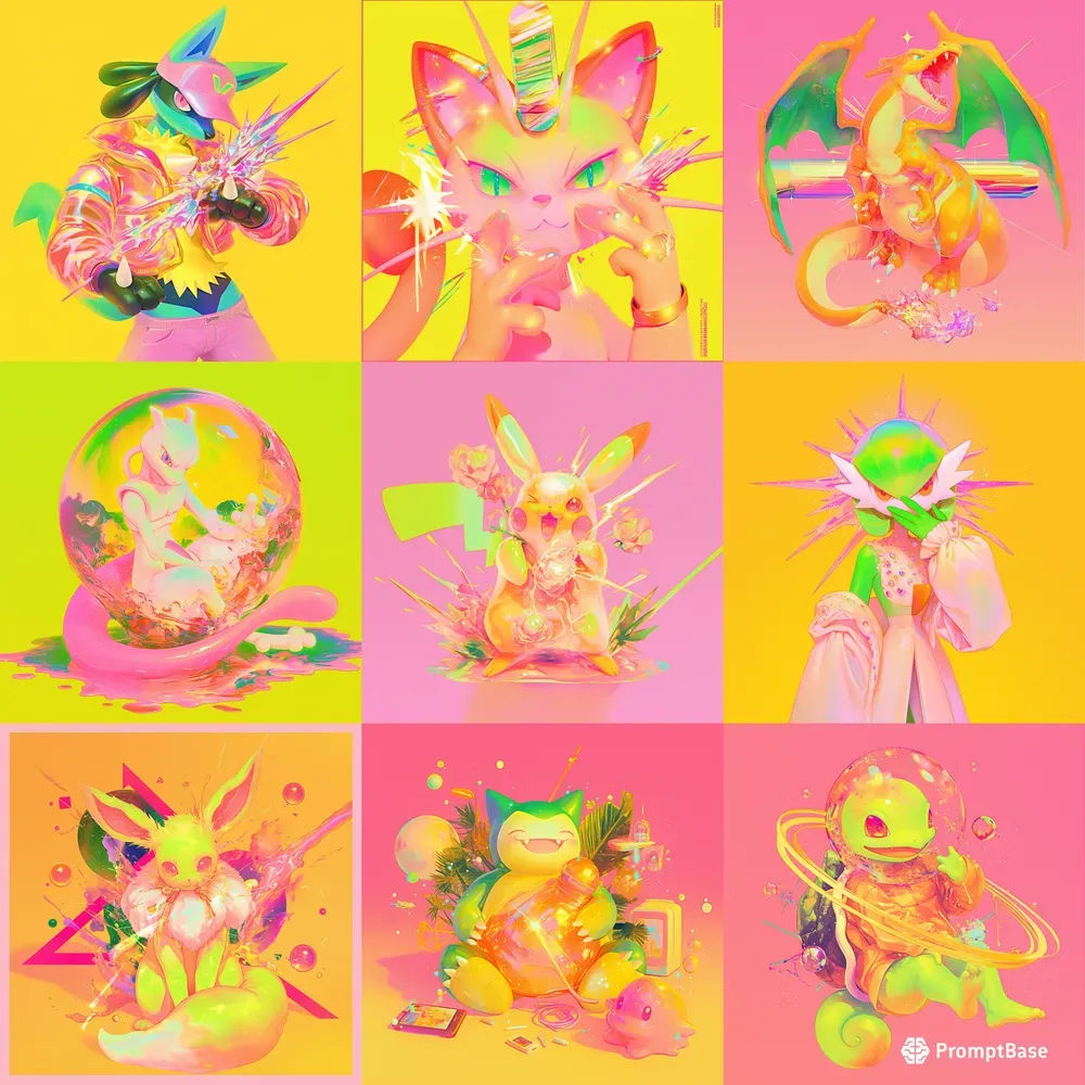 Dynamic Fantasy Pokemon Art