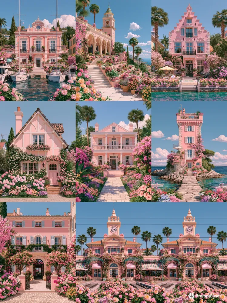 Mediterranean Villas Paradise Wall Art